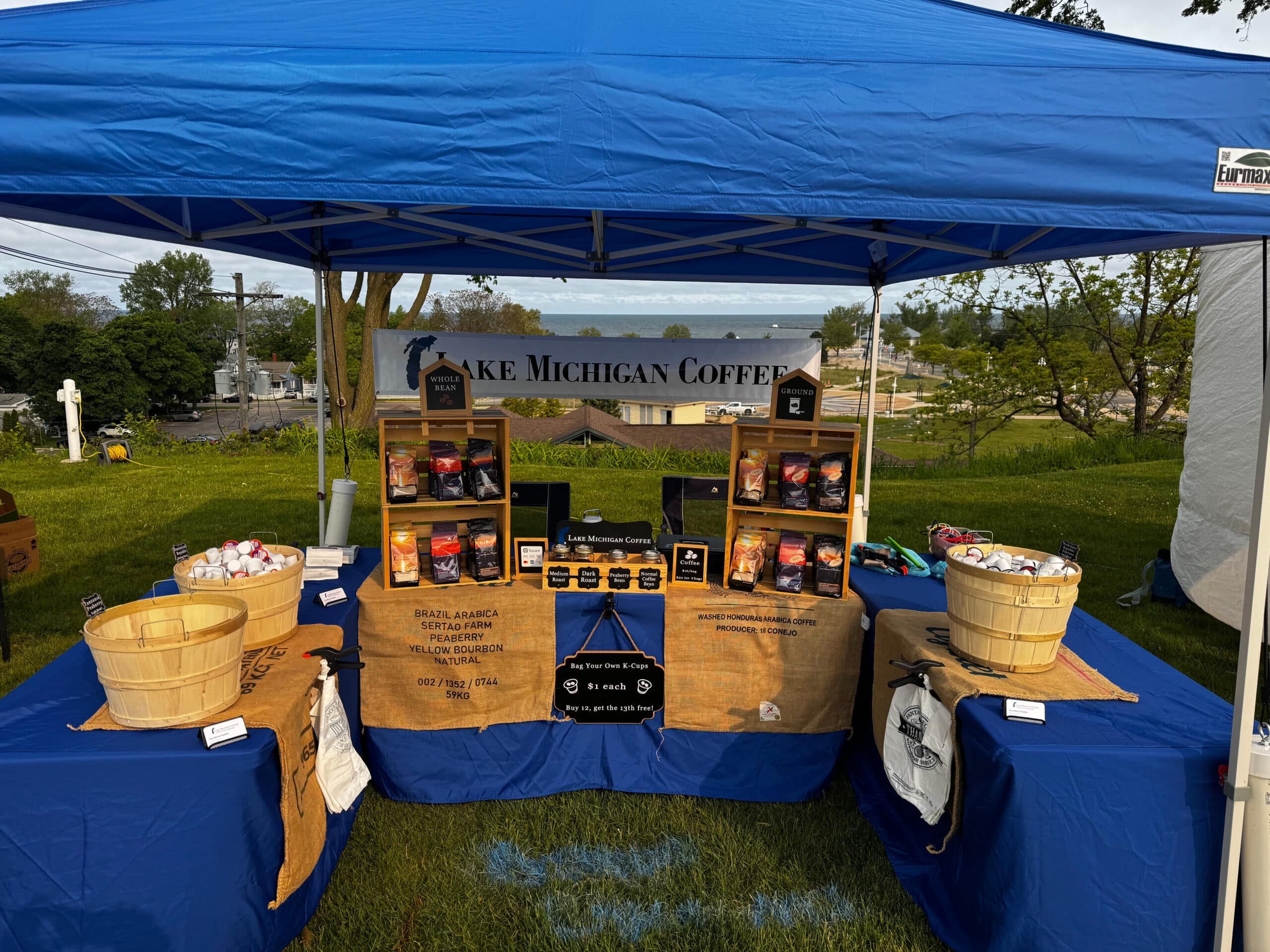 Lake Michigan Coffee market booth