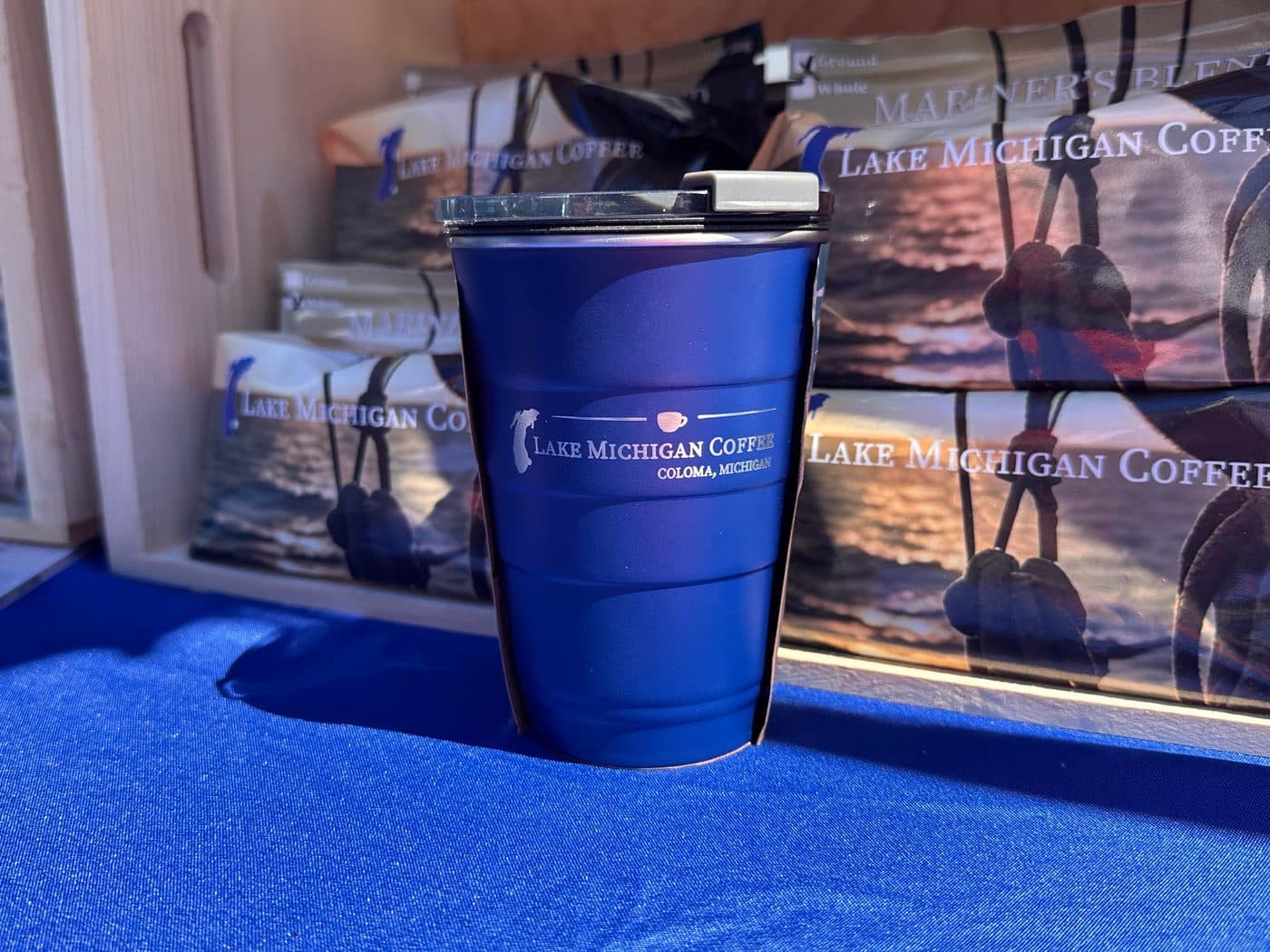 Lake Michigan Coffee insulated tumbler